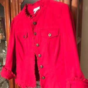 Red Jean Jacket